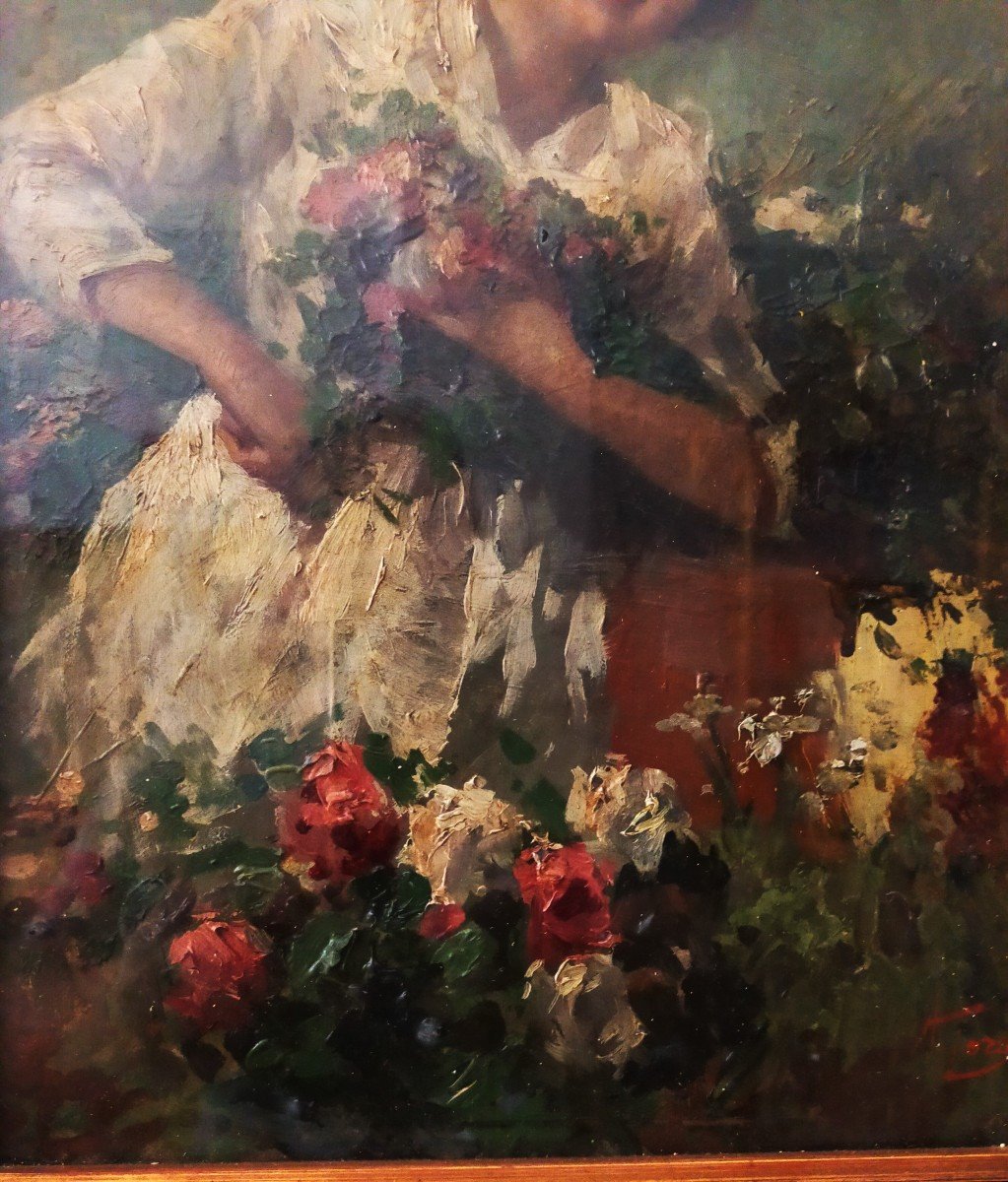 dipinto olio su tavola ATTILIO TORO (NAPOLI 1892-1980) PRIMO VENTENNIO DEL 900-photo-1