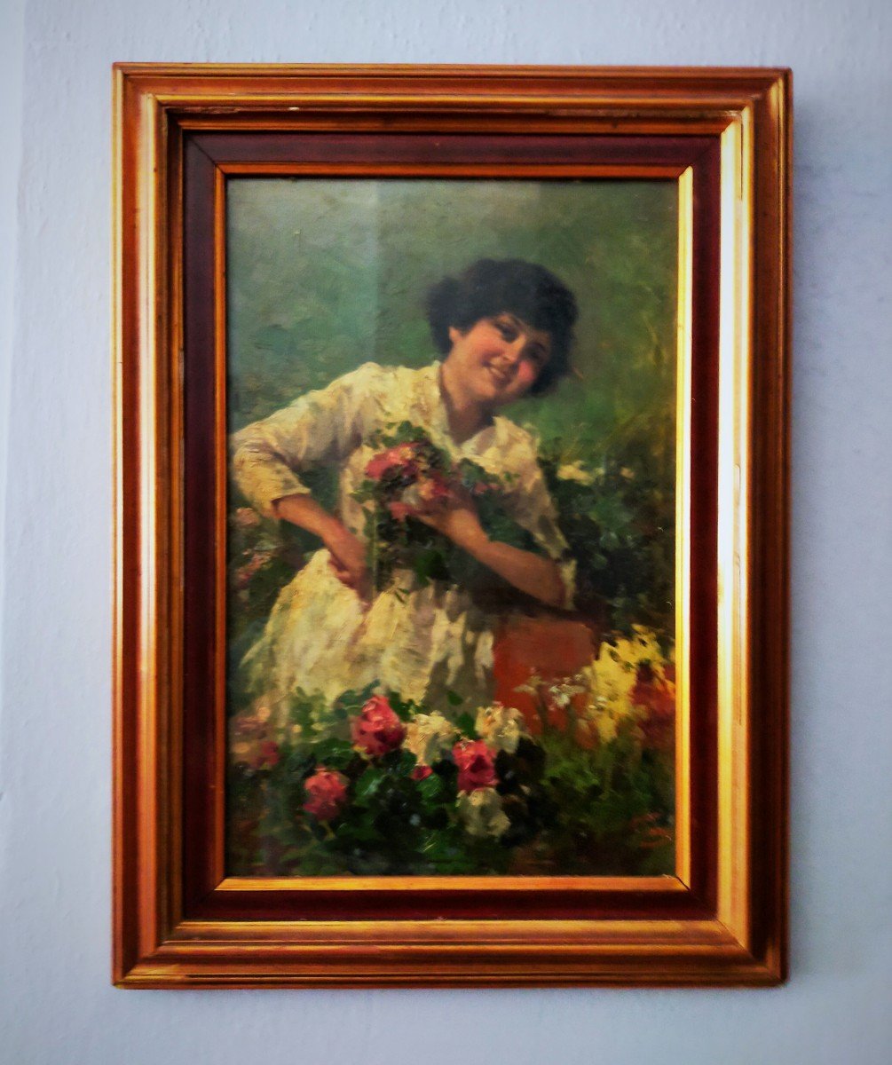 dipinto olio su tavola ATTILIO TORO (NAPOLI 1892-1980) PRIMO VENTENNIO DEL 900
