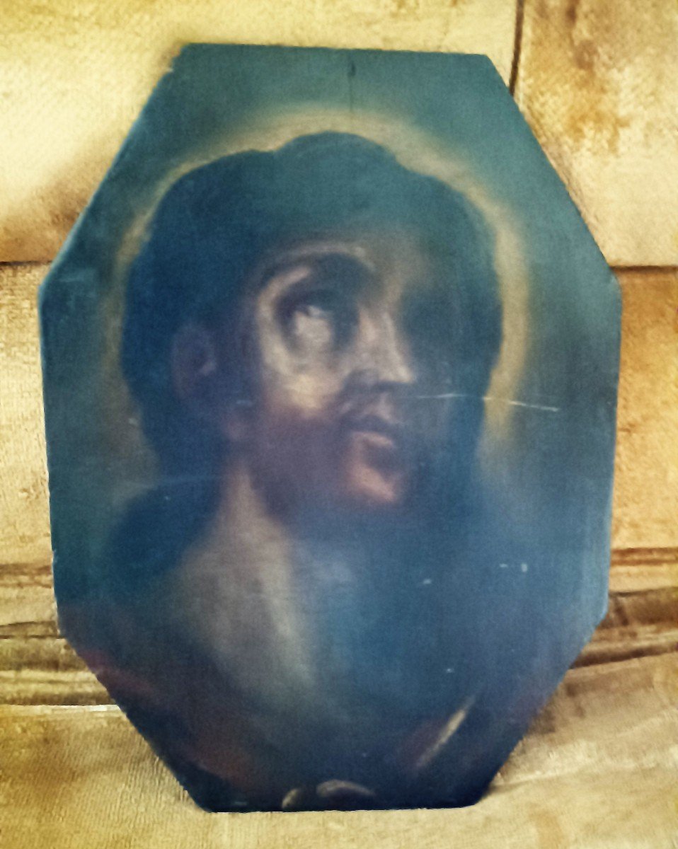 Dipinto Su Tavola - Cristo - Italia XVIII Secolo-photo-3