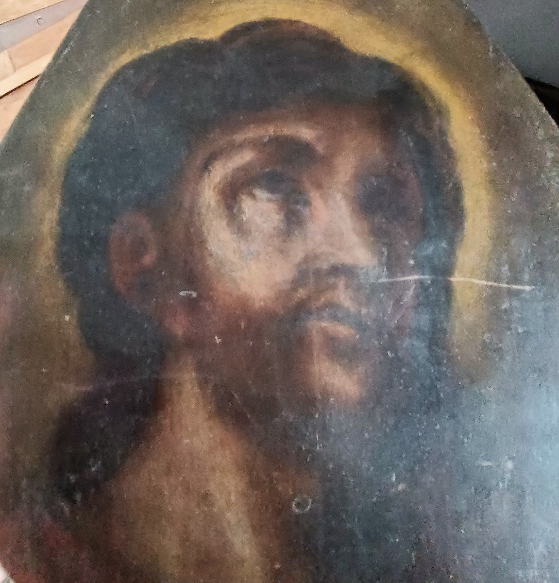 Dipinto Su Tavola - Cristo - Italia XVIII Secolo-photo-1