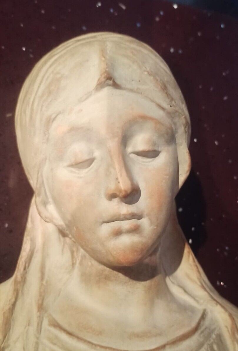 Scultura Terracotta Busto Madonna Firmata A.Neri Inizio Del 900-photo-4