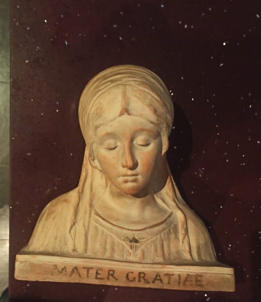 Scultura Terracotta Busto Madonna Firmata A.Neri Inizio Del 900-photo-5