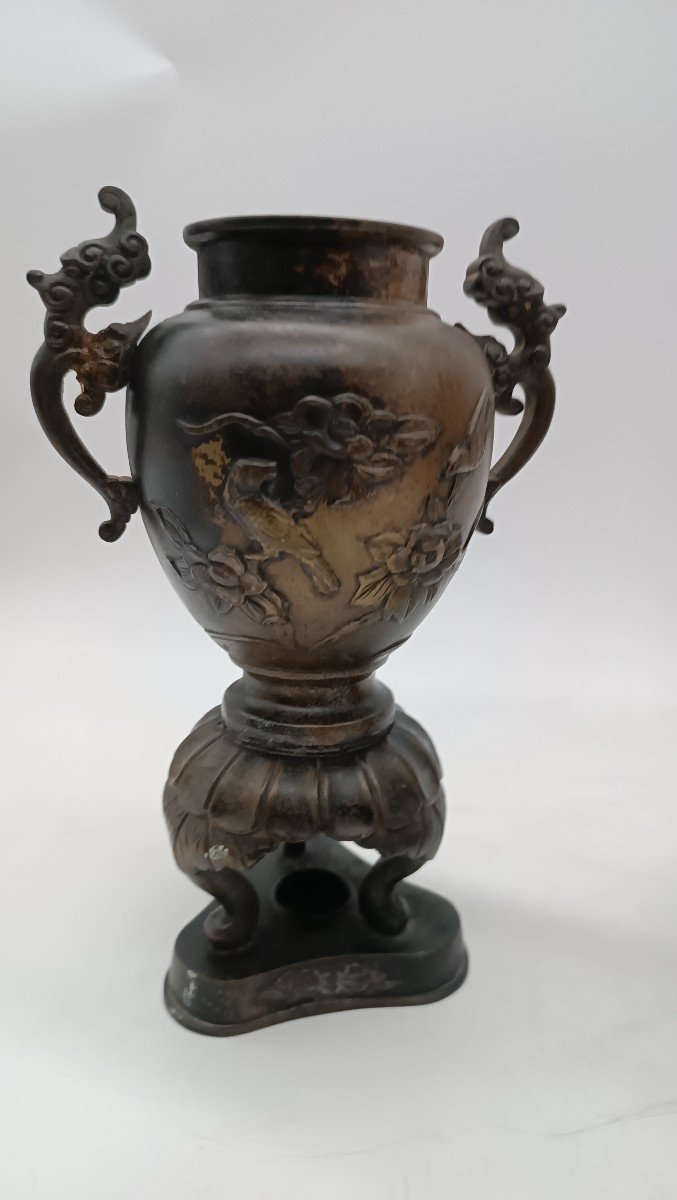  coppia incensieri Giappone in bronzo XIX secolo-photo-3