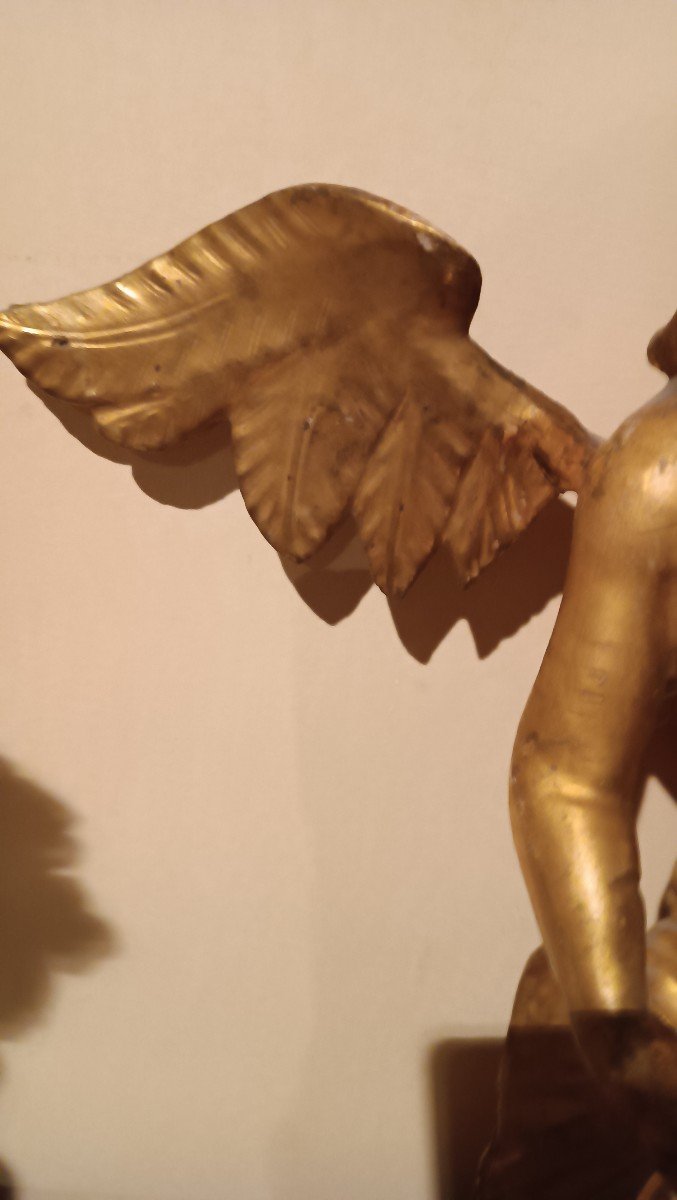 Coppia di angeli dorati XVIII secolo Italia-photo-5