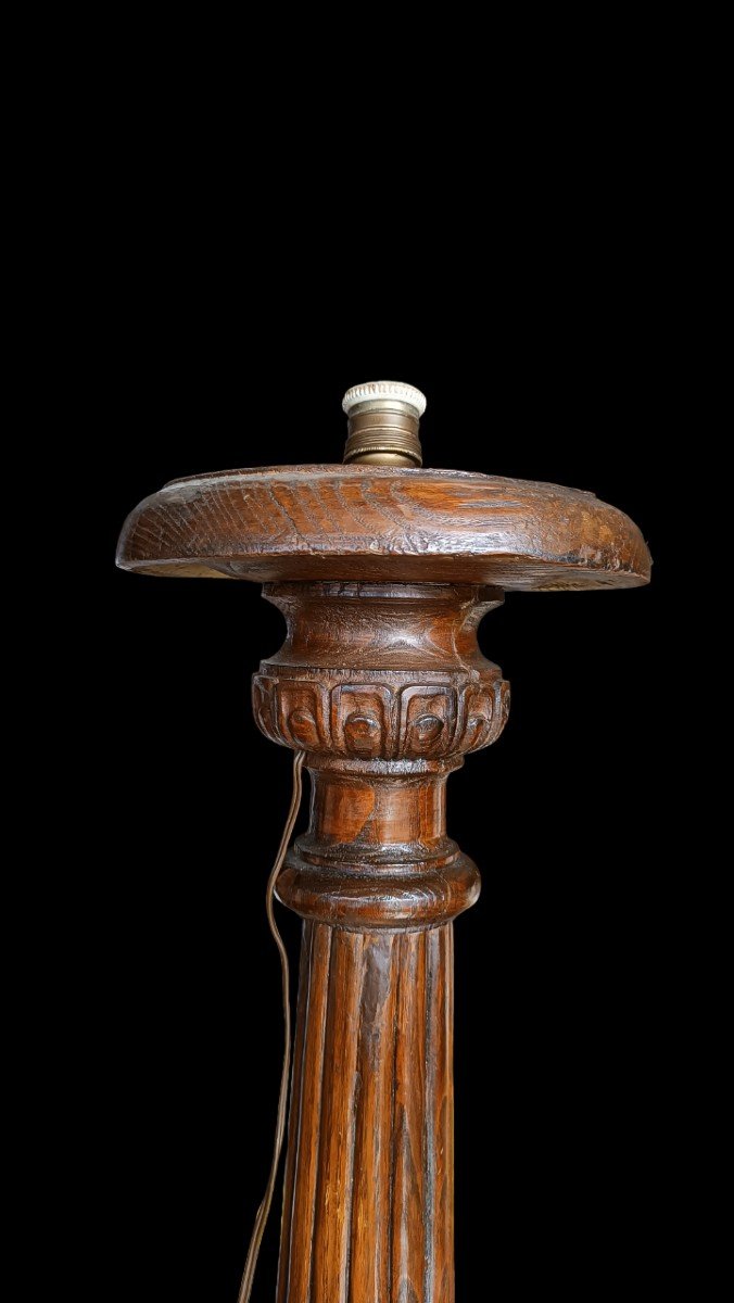 Grandissimo candeliere -lampada in quercia luigi XIV FINE 600-photo-2