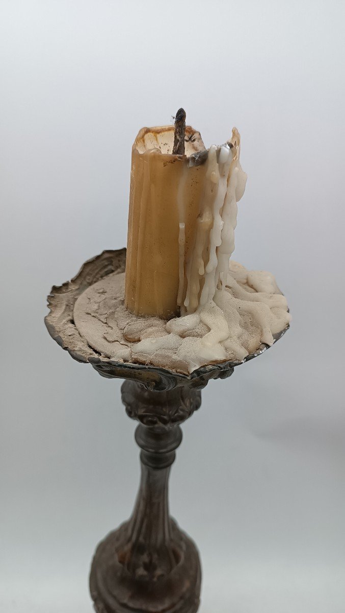 Antico candeliere Luigi XIV barocco -photo-2