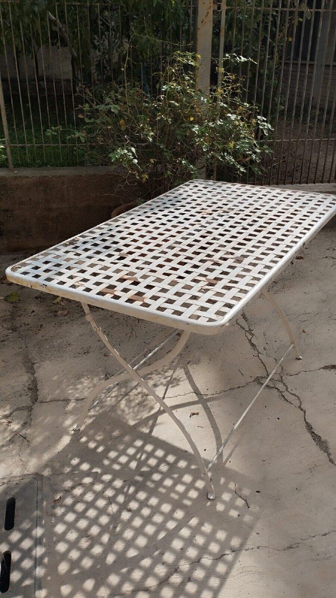 Particolare Tavolo Da Giardino Ferro Pieghevole Primi 900-photo-4