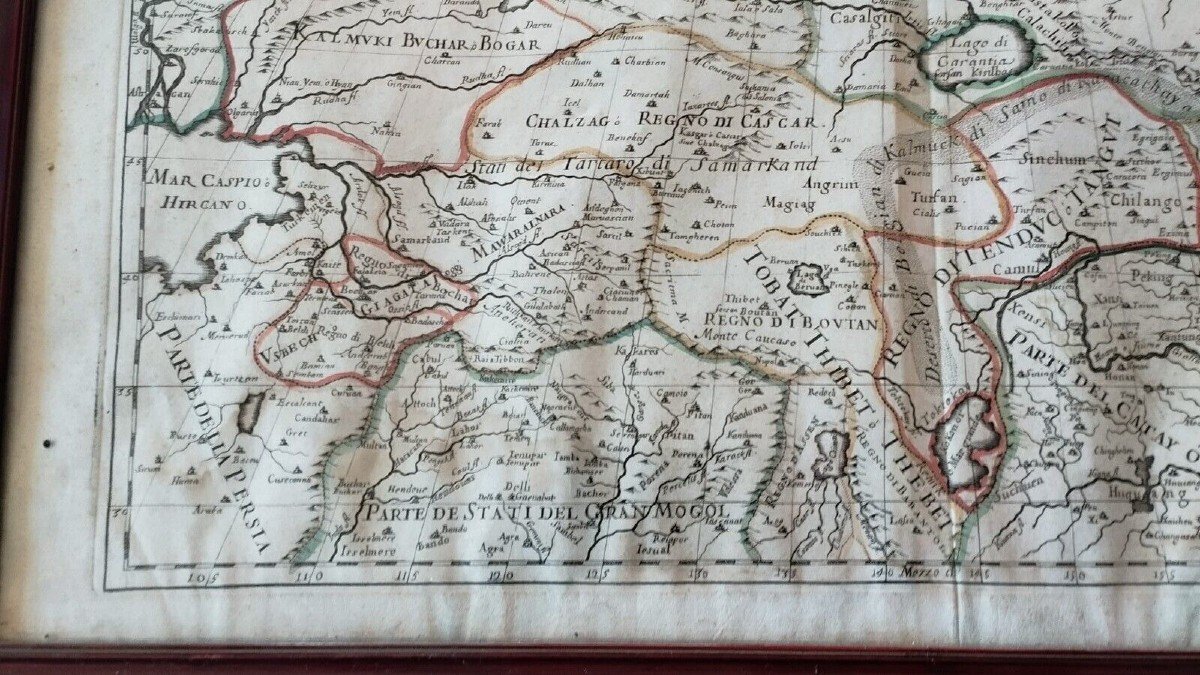 Mappa 1683 La Gran Tartaria Asia Centrale / Settentrionale Rossi /Cantelli-photo-1