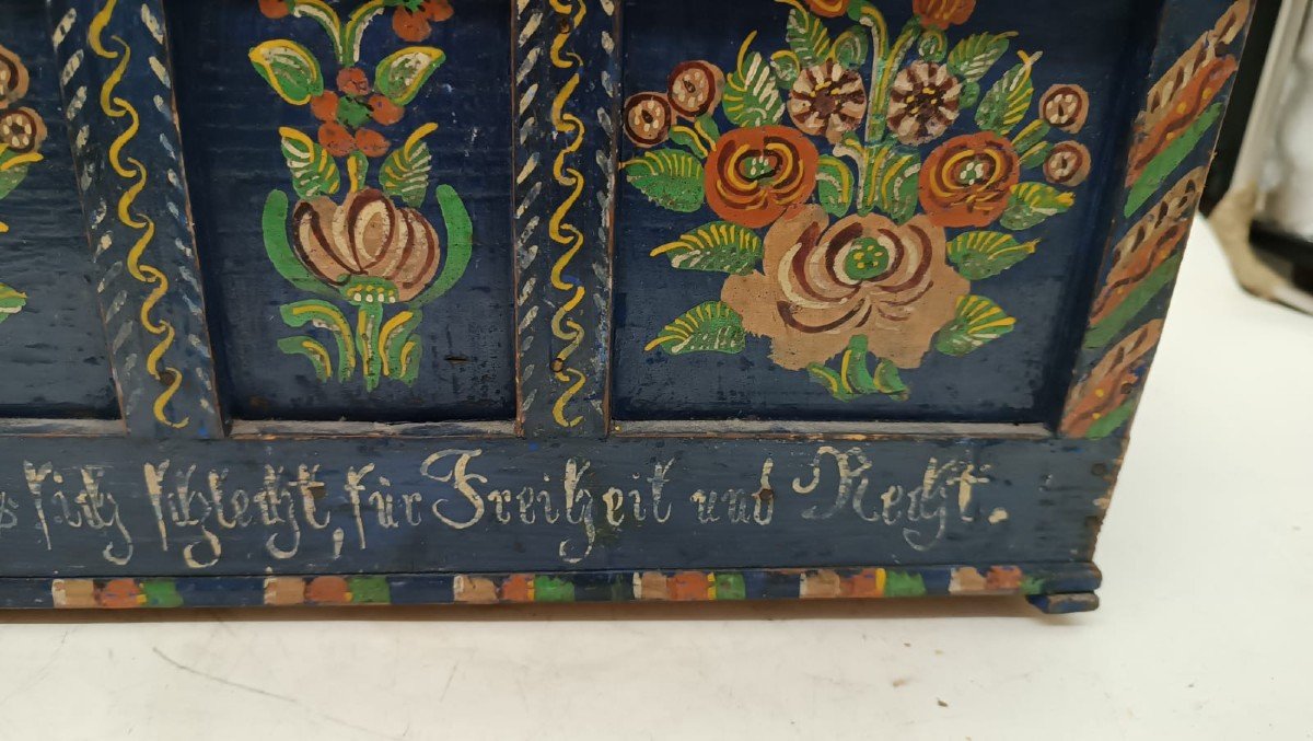 Bel Cofanetto portagioie originale del  XIX Secolo in legno dolce  dipinto  -photo-6