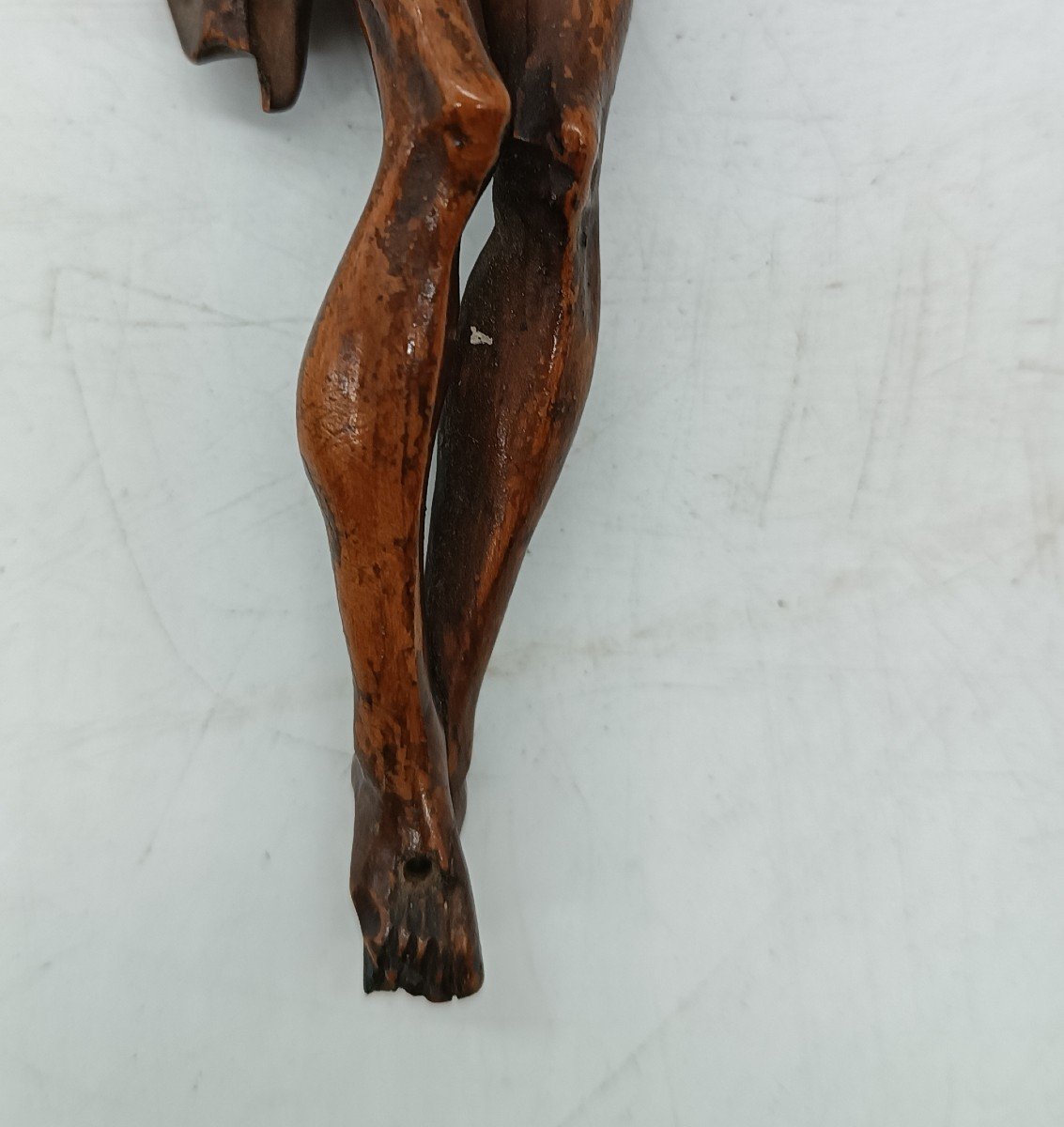 Piccolo Cristo antico in legno di bosso XVIII SECOLO-photo-2