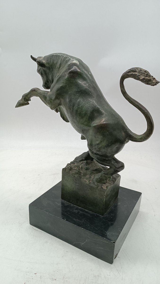 Scultura bronzo raffigurante TORO -Michelangelo Monti anni 30-photo-3