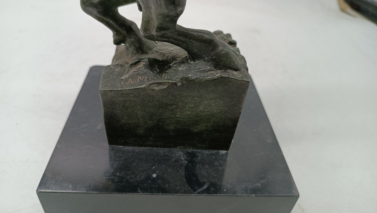 Scultura bronzo raffigurante TORO -Michelangelo Monti anni 30-photo-5