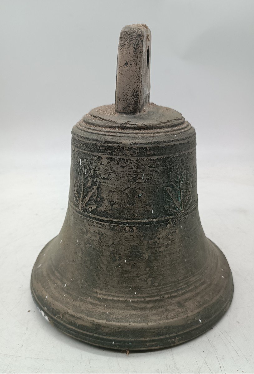 Antica campana bronzo argentata Italia inizi XIX SECOLO