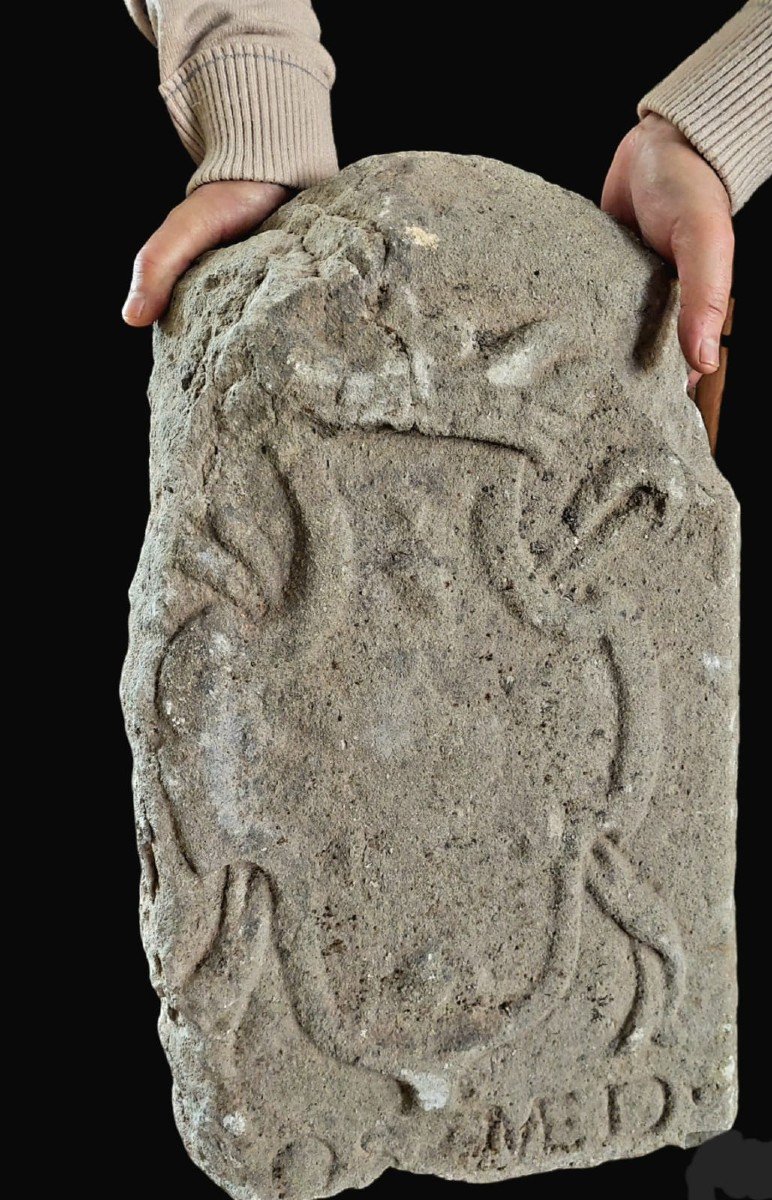 Stemma nobile  in pietra, prima metà del XV secolo, Famiglia Este, Ducato di Ferrara Modena-photo-3