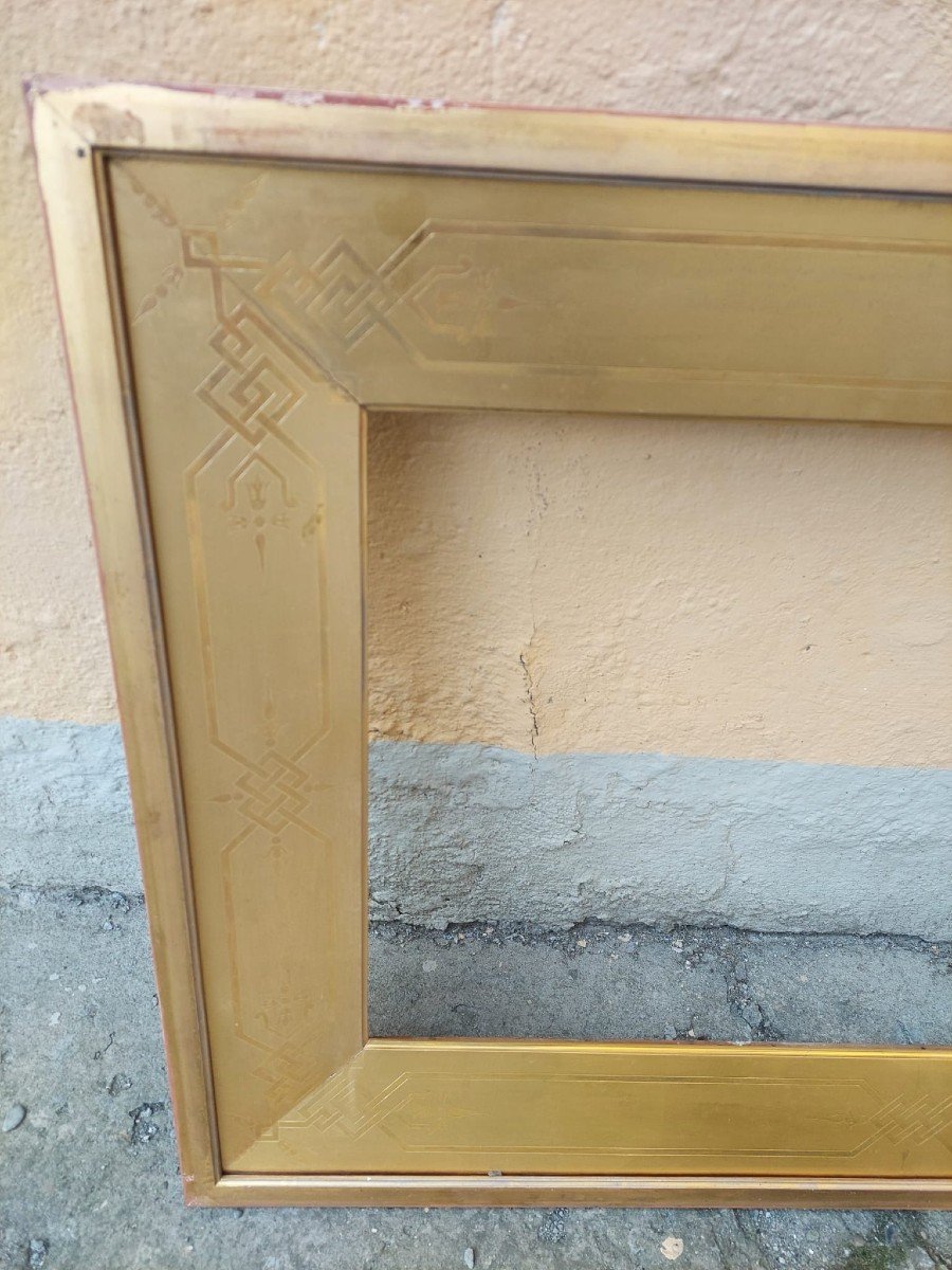 Cornice in legno  dorata a oro Zecchino  XIX secolo-photo-4