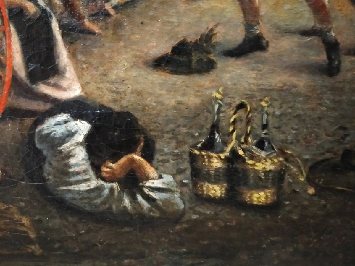 Dipinto olio su tela ,Venuta di garibaldi seconda meta' XIX secolo-photo-2