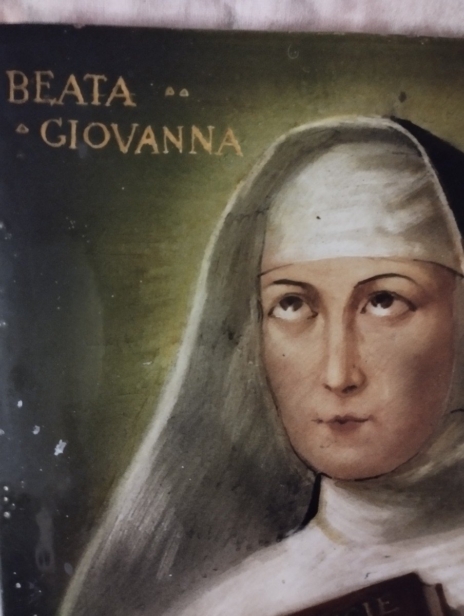 Formella in maiolica dipinta e smaltata raffigurante Santa Giovanna Antida Thouret, fondatrice -photo-3