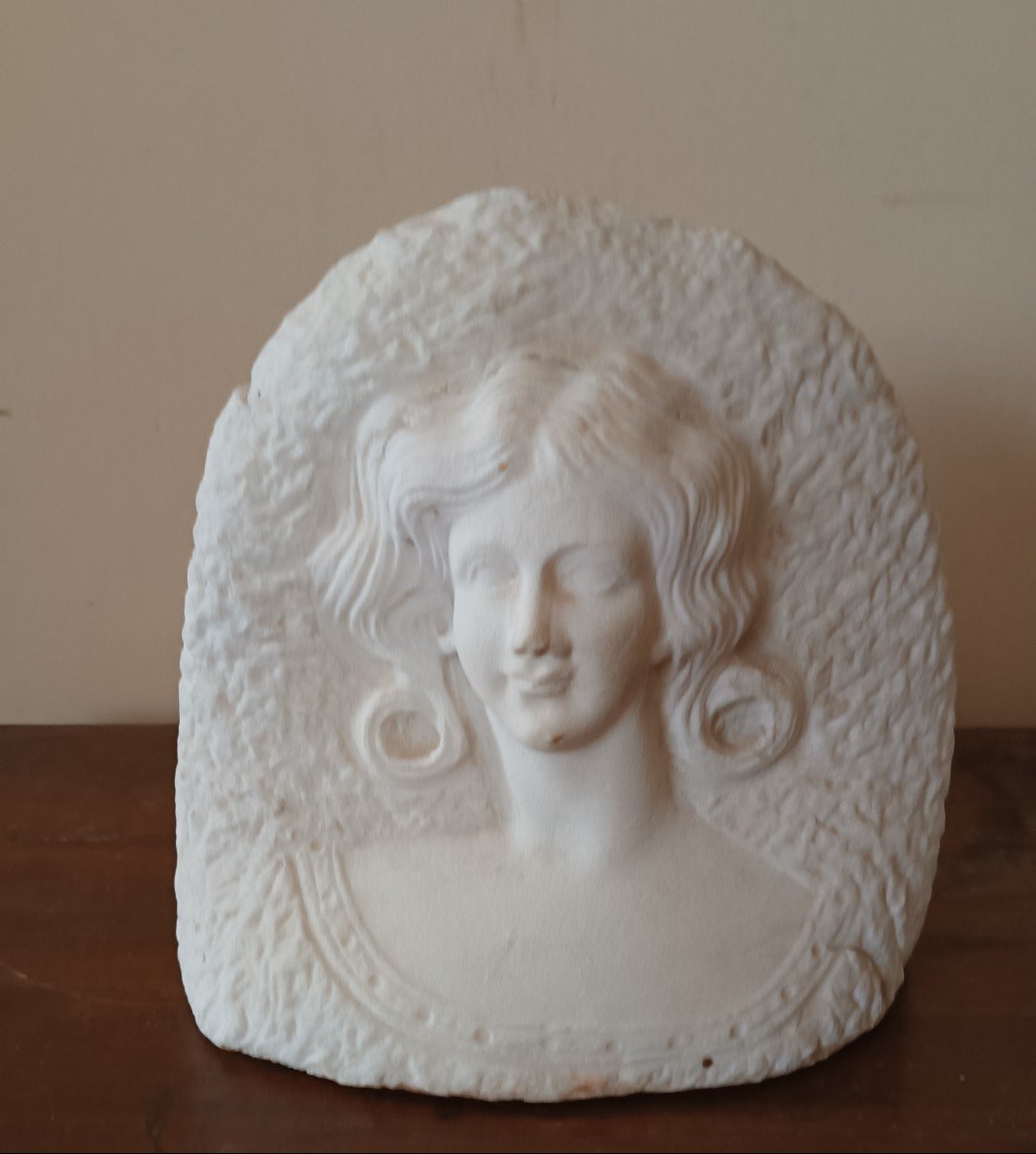Antica Scultura marmo busto femminile primi 900