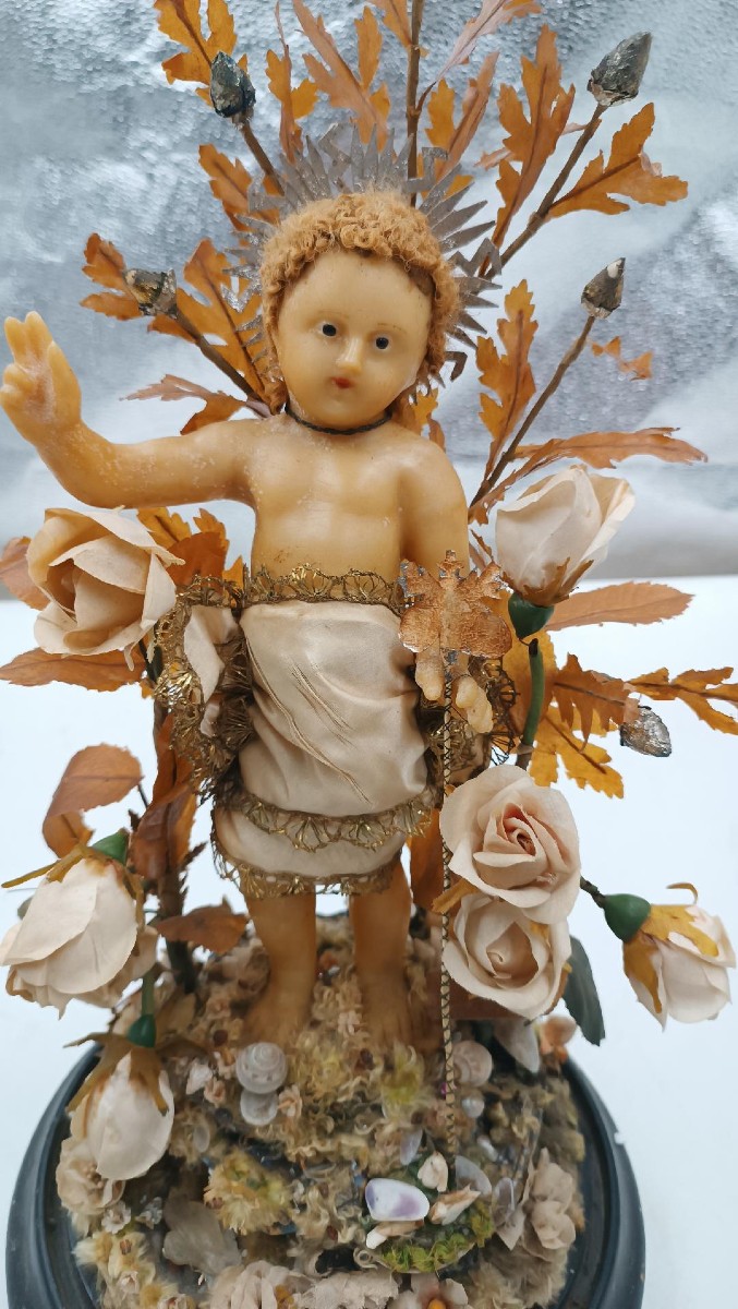 San giovanni bambino in cera XIX secolo-photo-3
