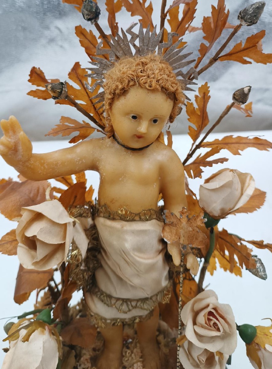 San giovanni bambino in cera XIX secolo-photo-4