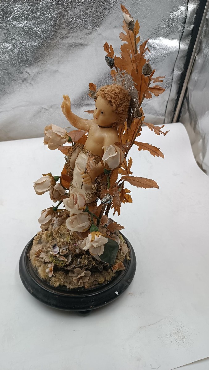 San giovanni bambino in cera XIX secolo-photo-4