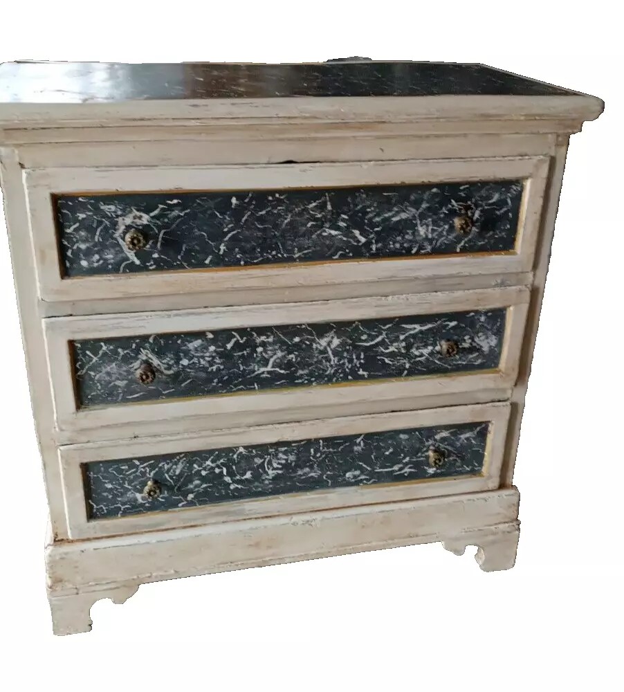 Piccolo cassettone laccato provenienza toscana XVII secolo-photo-3