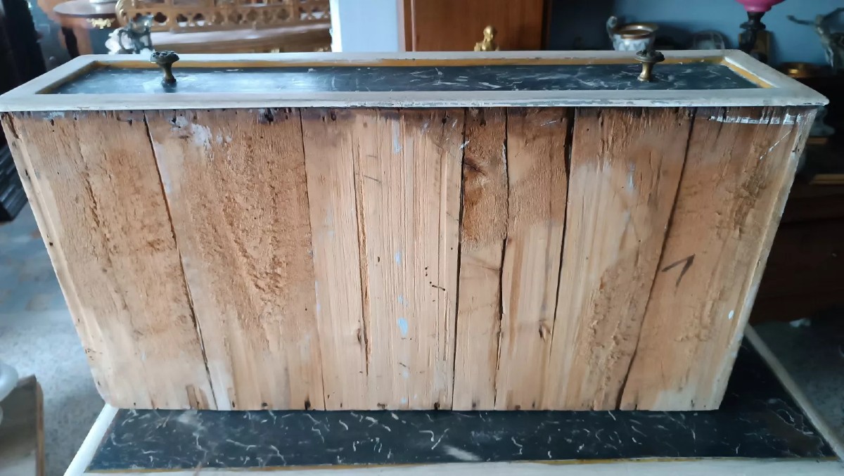 Piccolo cassettone laccato provenienza toscana XVII secolo-photo-5