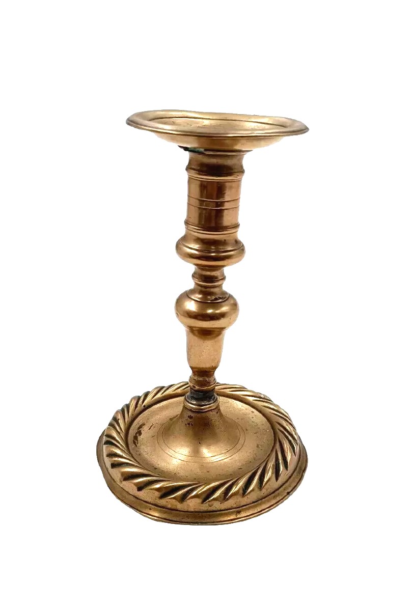 candeliere bronzo antico XVII secolo-photo-2