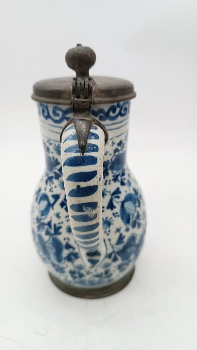 Boccale da birra blu e bianco ,Delft XVIII secolo 1733-photo-3