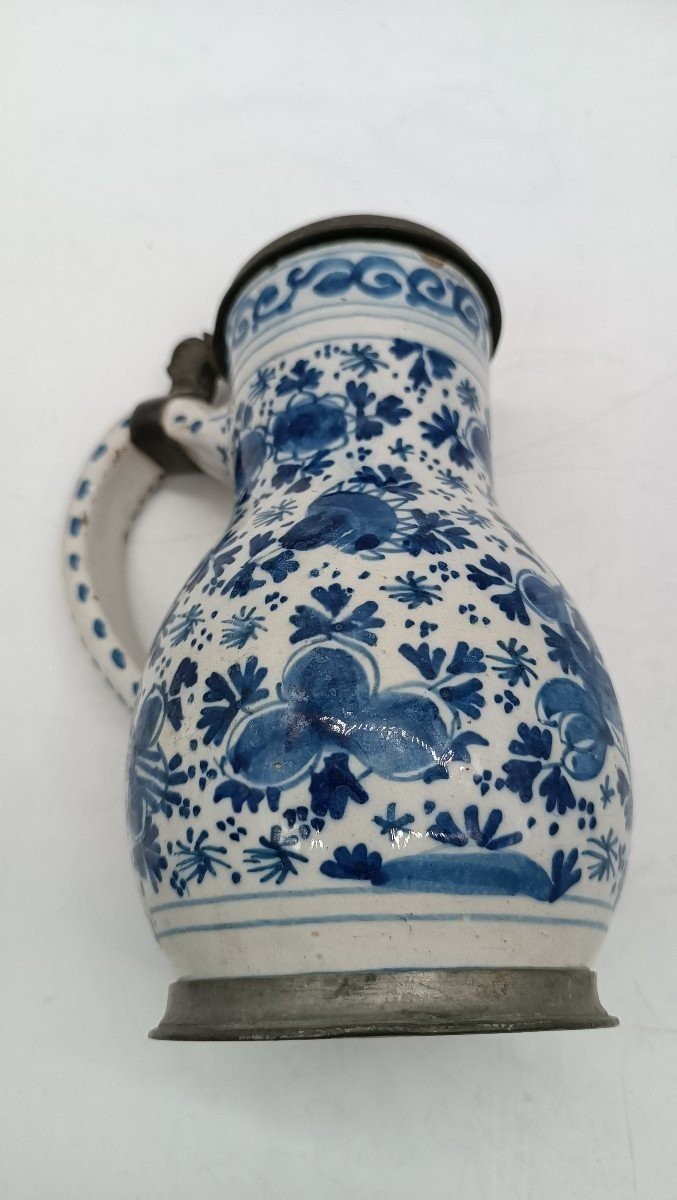 Boccale da birra blu e bianco ,Delft XVIII secolo 1733-photo-4
