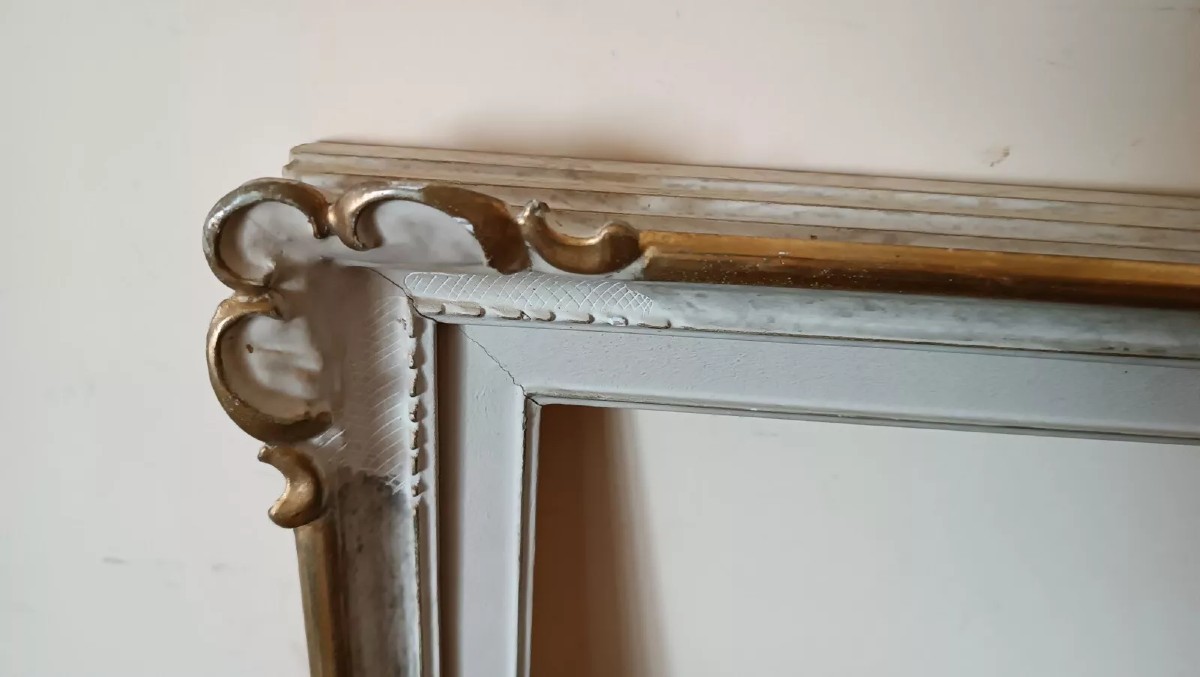 Cornice intagliata lacca e oro in legno prima meta' 900-photo-1