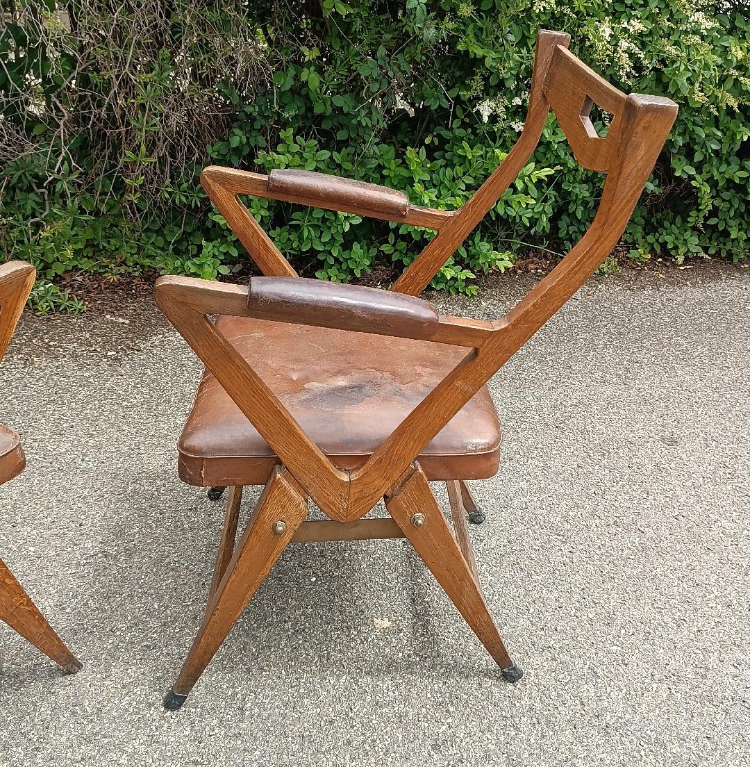 Coppia di sedie con braccioli da ufficio anni 50 europa del nord , design-photo-8