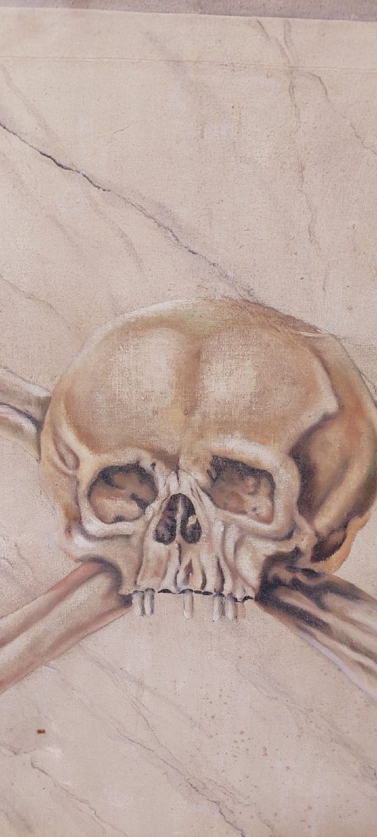 Memento Mori grande dipinto a tempera su tela XVIII secolo .Italia-photo-1