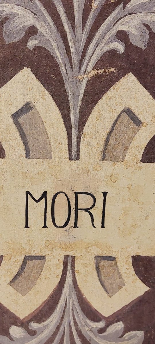 Memento Mori Scheletro grande dipinto a tempera su tela XVIII secolo .Italia-photo-4