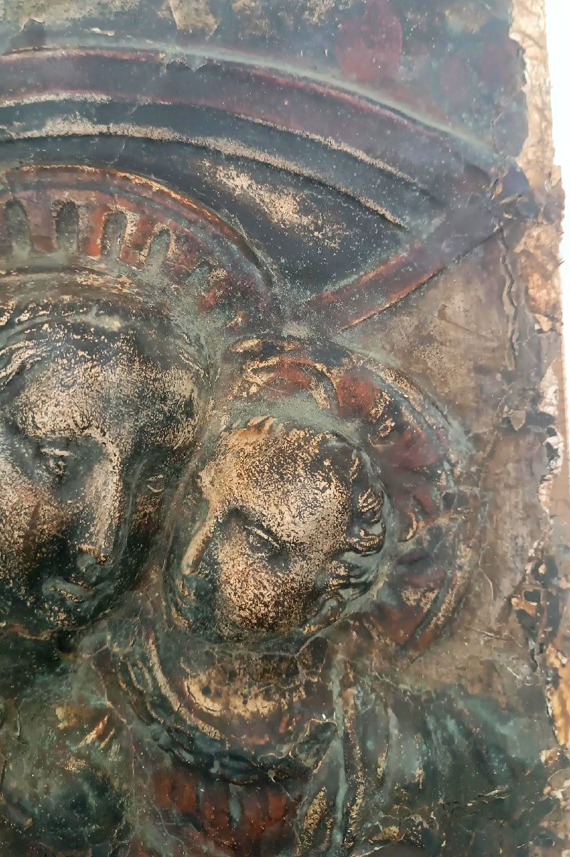 Cartapesta  madonna con bambino XVII secolo-photo-2