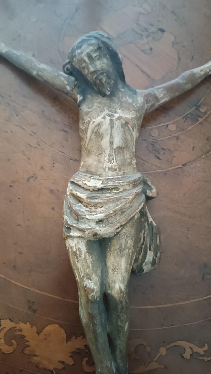 cristo in legno policromo  antico XVIII secolo-photo-2