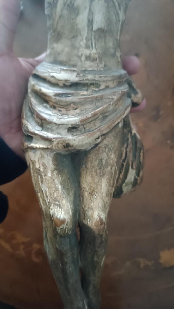 cristo in legno policromo  antico XVIII secolo-photo-4