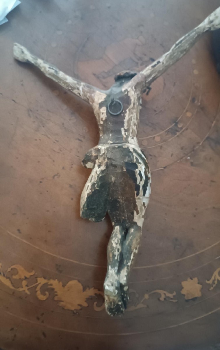 cristo in legno policromo  antico XVIII secolo-photo-5