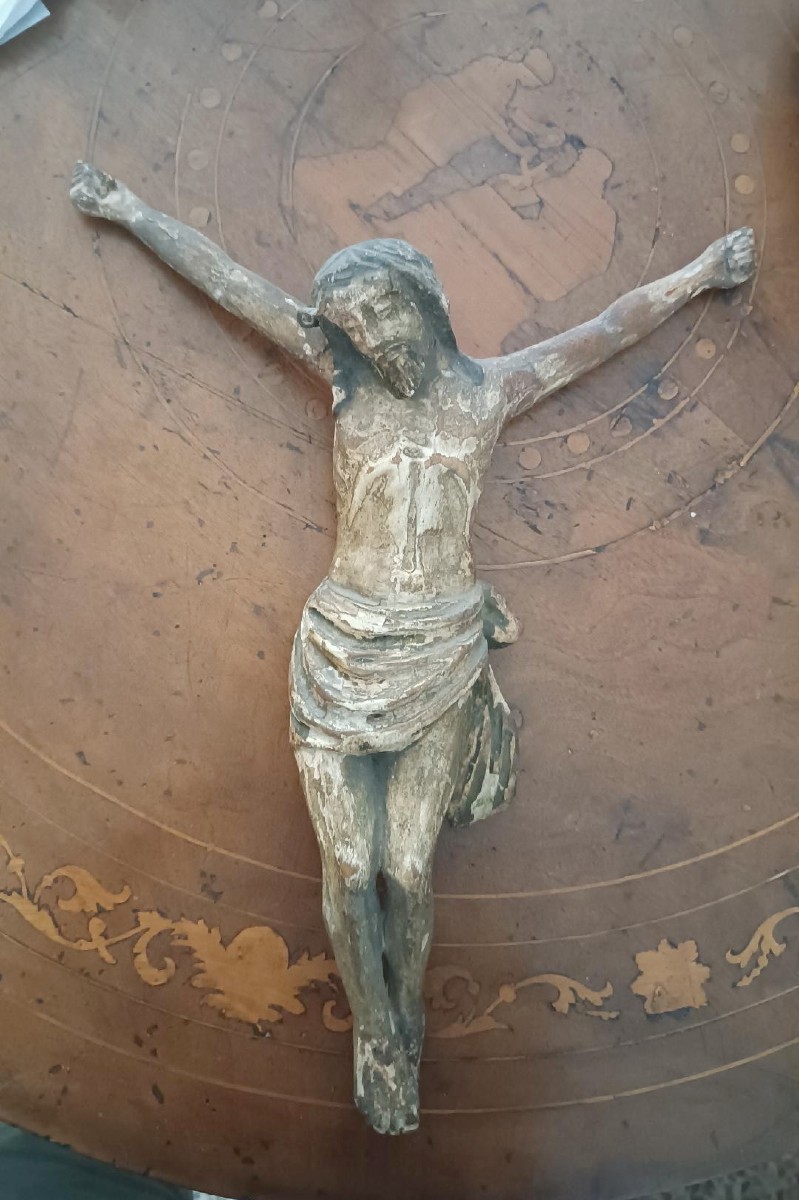 cristo in legno policromo  antico XVIII secolo