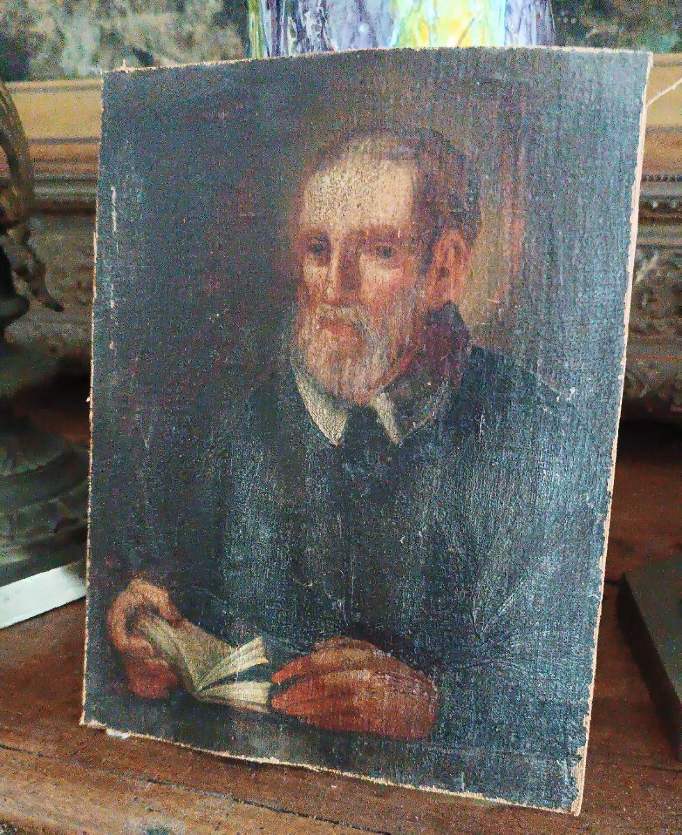 Dipinto olio su tela XVIII secolo scuola italiana-San Filippo Neri-photo-2