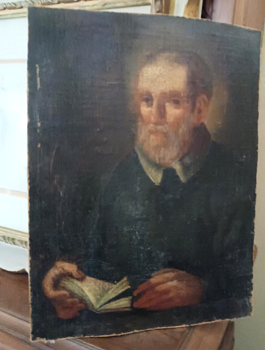 Dipinto olio su tela XVIII secolo scuola italiana-San Filippo Neri-photo-3
