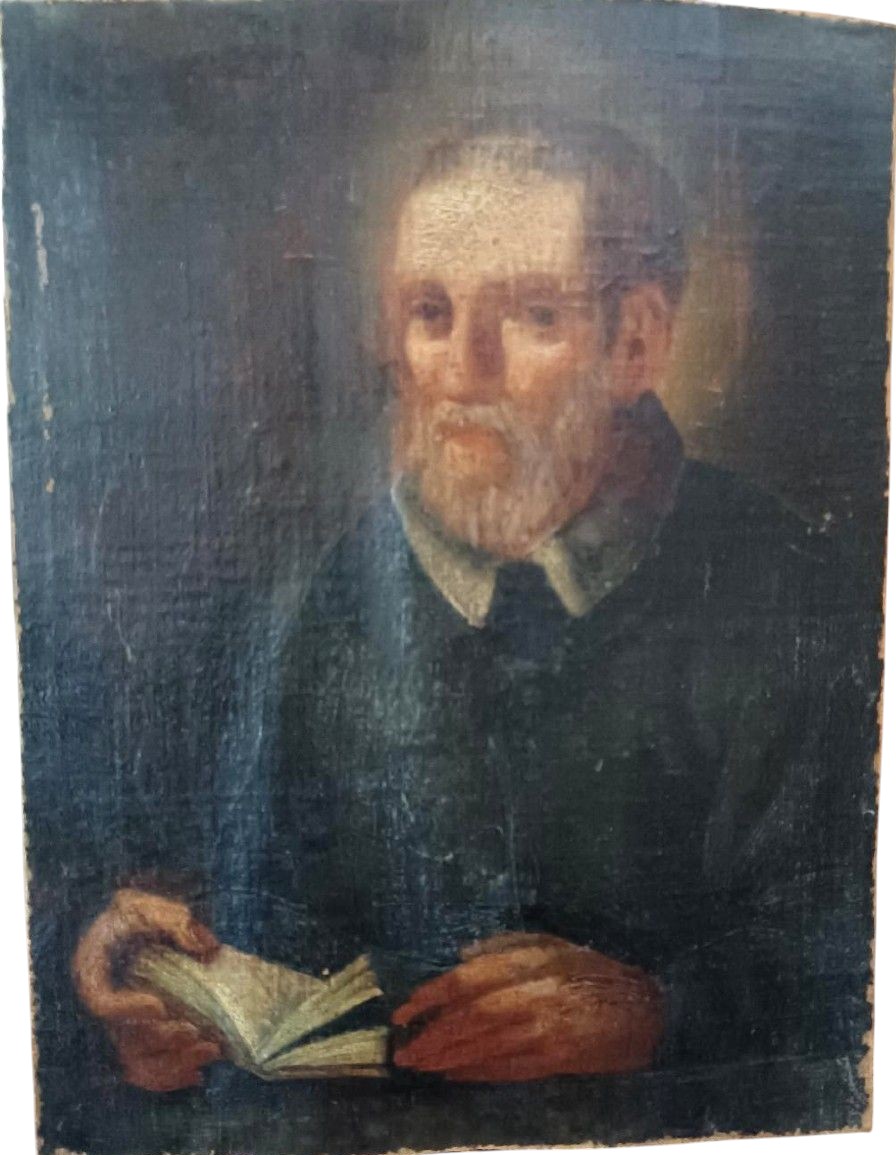 Dipinto olio su tela XVIII secolo scuola italiana-San Filippo Neri