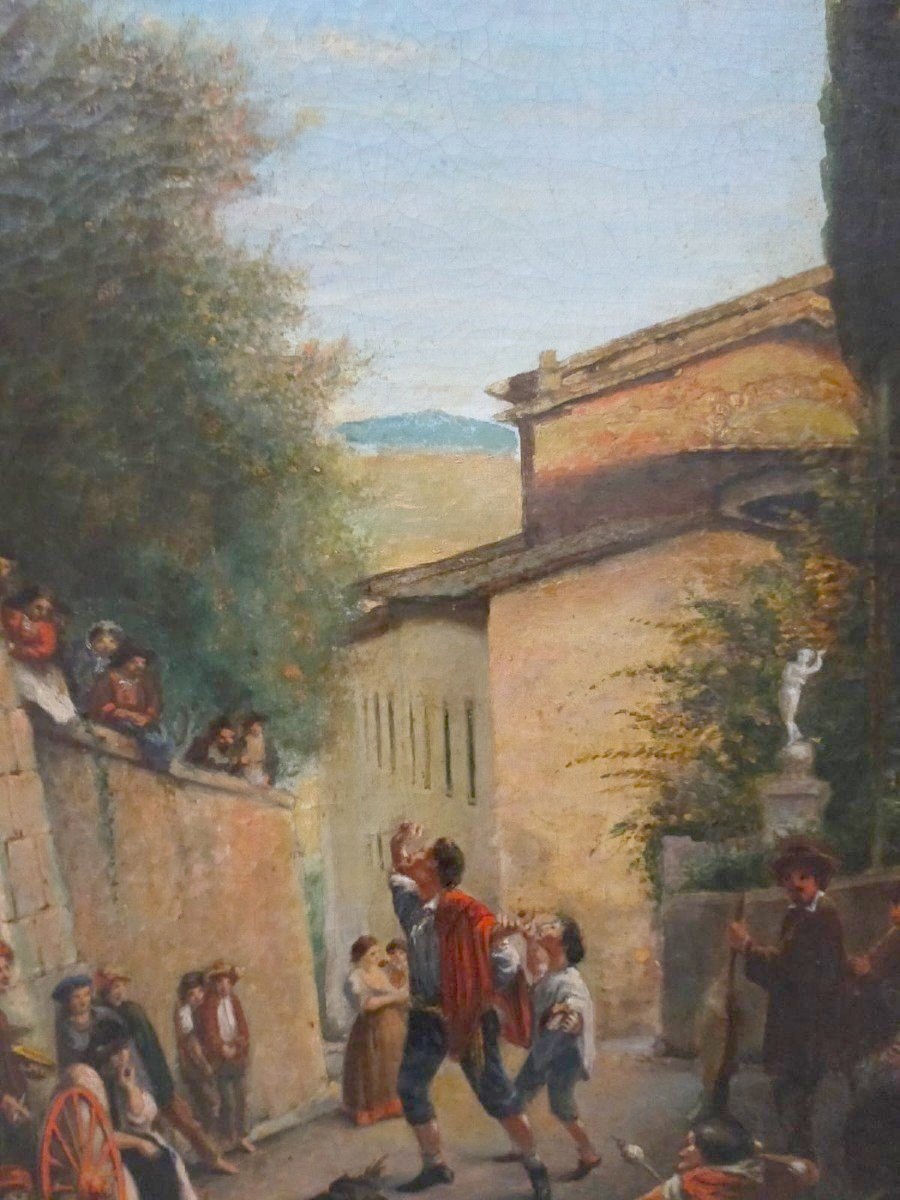Dipinto olio su tela ,Venuta di garibaldi seconda meta' XIX secolo-photo-2