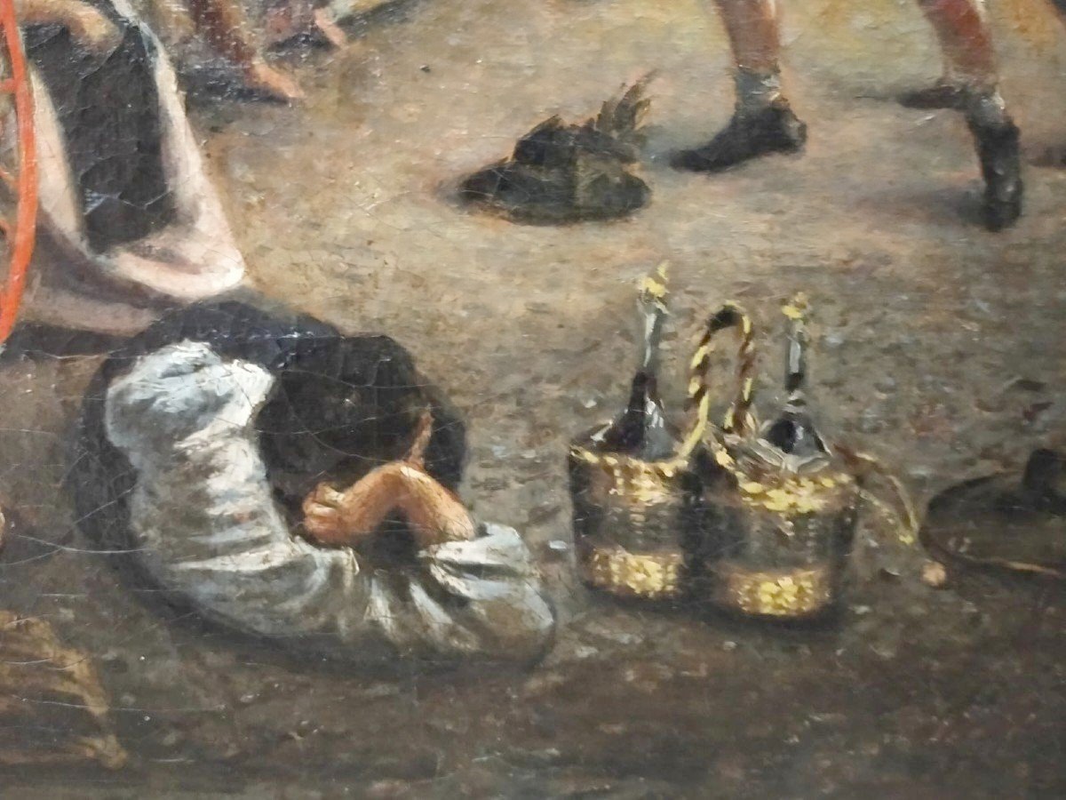 Dipinto olio su tela ,Venuta di garibaldi seconda meta' XIX secolo-photo-1