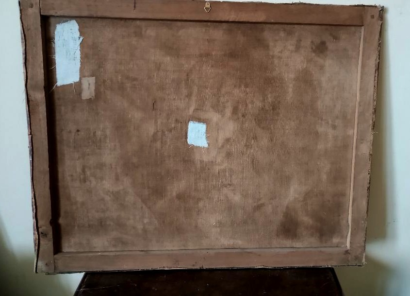 Dipinto olio su tela XVIII secolo,scuola italiana,efesto e afrodite-photo-3