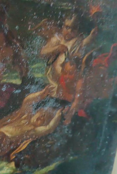 Dipinto olio su tela XVIII secolo,scuola italiana,efesto e afrodite-photo-6