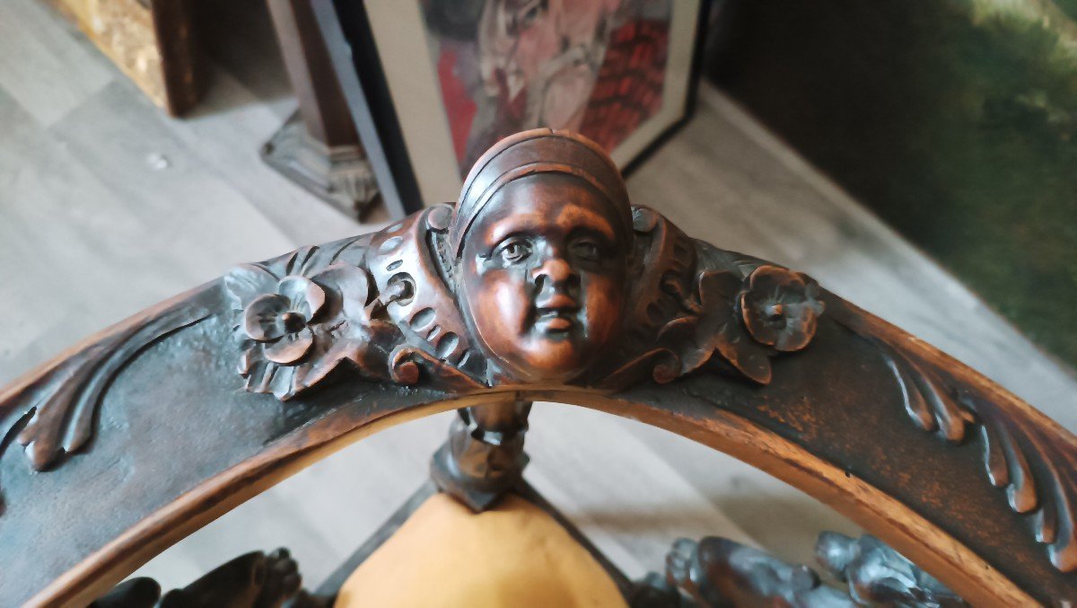 coppia poltrone ad angolo antiche stile rinascimento fine XIX secolo Firenze-photo-7