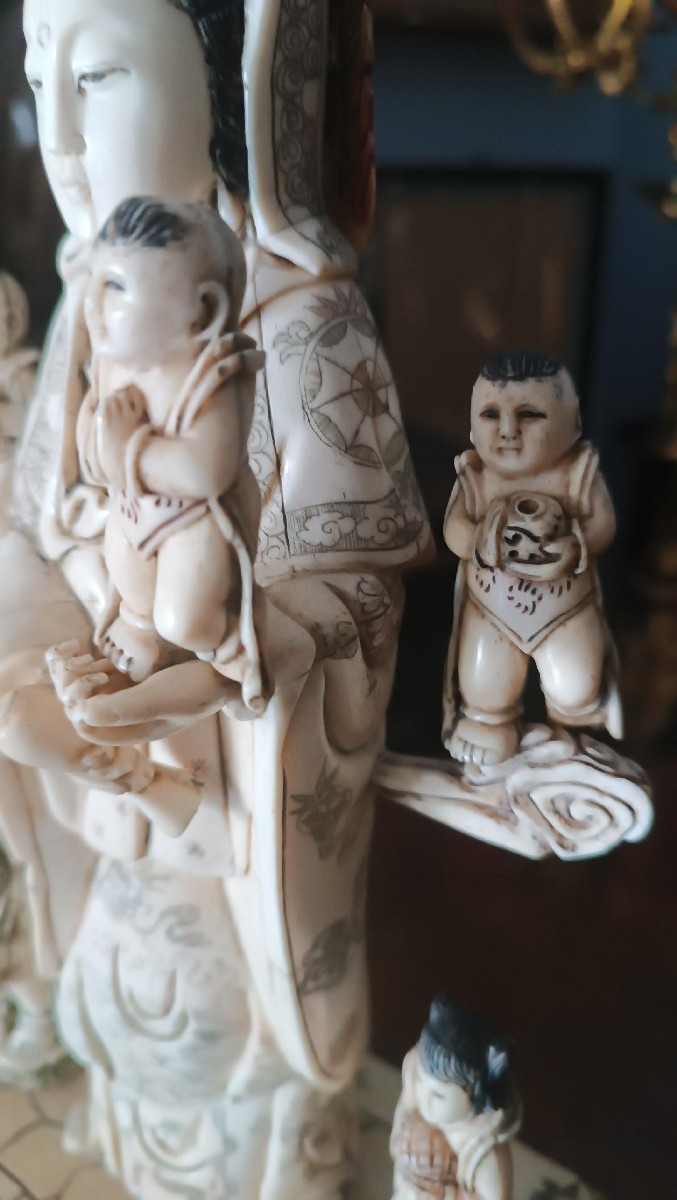 Scultura in osso, arte cinese, primi anni del 1900-photo-8