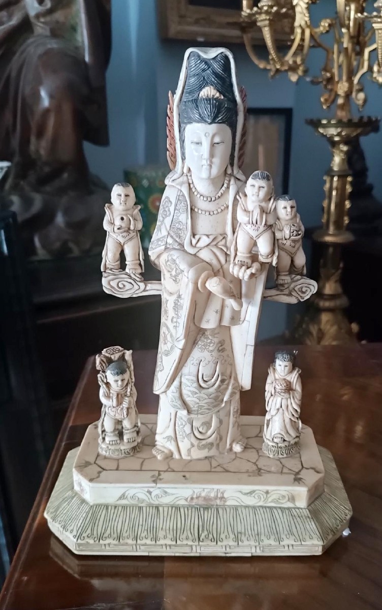 Scultura in osso, arte cinese, primi anni del 1900
