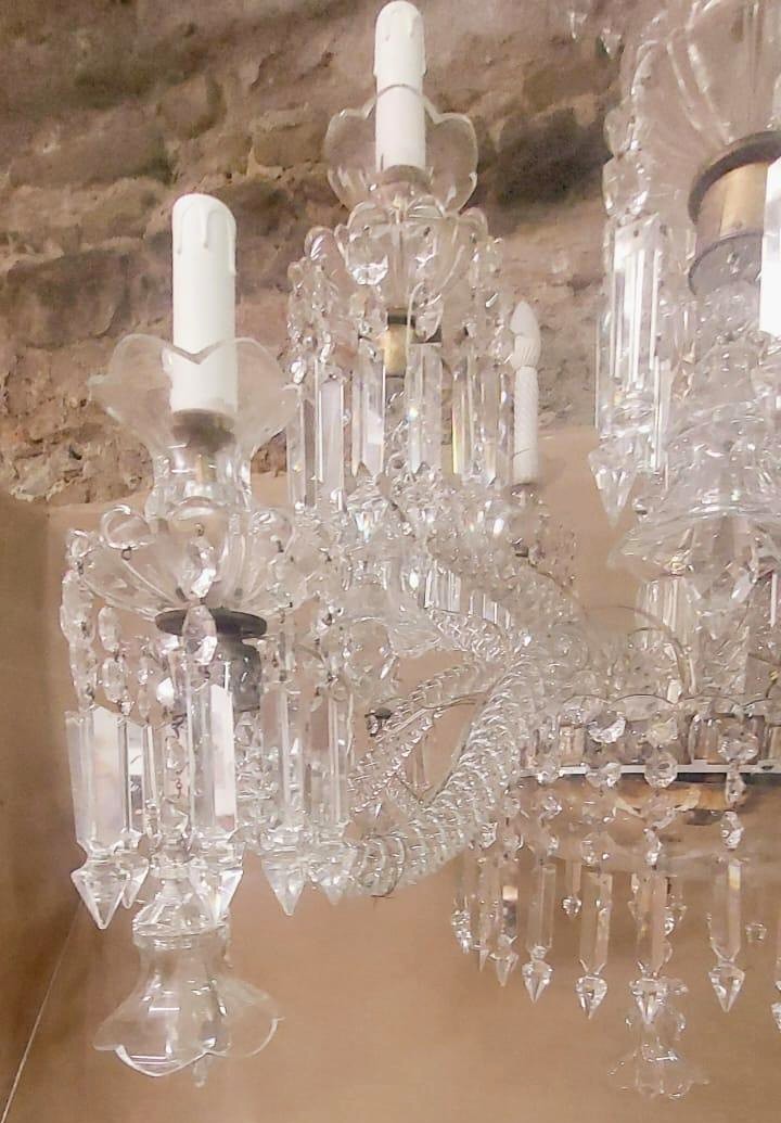 Grande lampadario di cristallo Francia anni '30/'40-photo-2